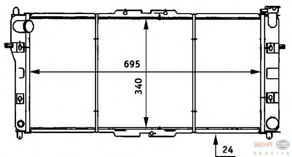 Radiador de esfriamento de motor FS1915200E Mazda