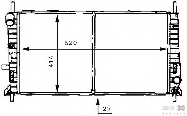 Radiador de esfriamento de motor 7215751 Ford