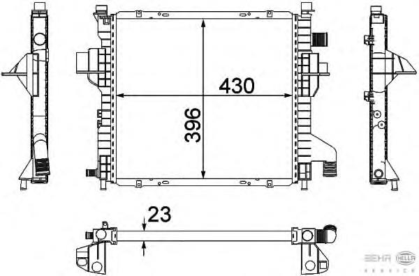 Radiador de esfriamento de motor 7701499801 Renault (RVI)