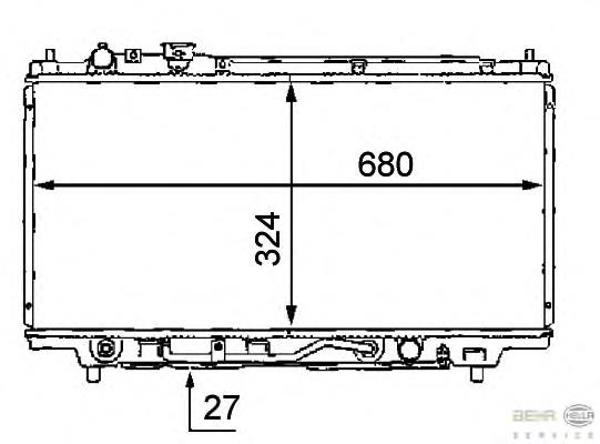 BPH715200E Mazda Radiador de esfriamento de motor