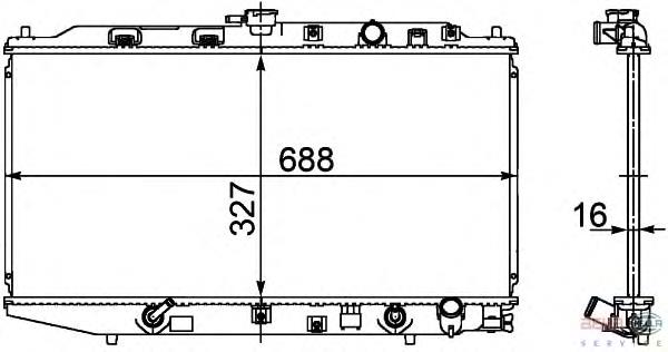 Radiador de esfriamento de motor Polcar 3805081