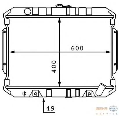 32002027 VAN Wezel Radiador de esfriamento de motor