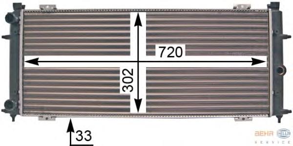 Radiador de esfriamento de motor VAG 701121253B