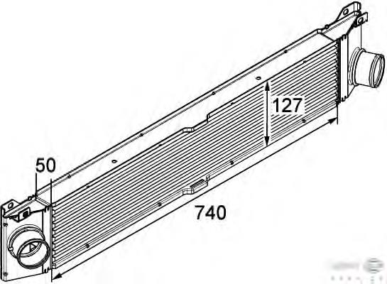 8ML376746011 HELLA Radiador de intercooler