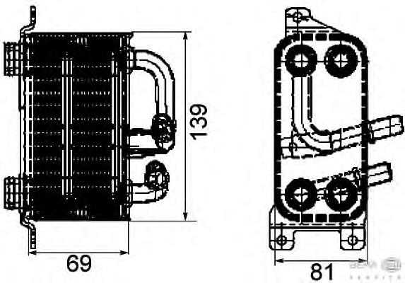 Radiador de esfriamento, Caixa Automática de Mudança 17117534896 BMW