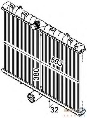 00001330Q7 Peugeot/Citroen Radiador de esfriamento de motor