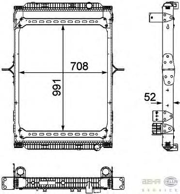 Radiador de esfriamento de motor 733523 VALEO