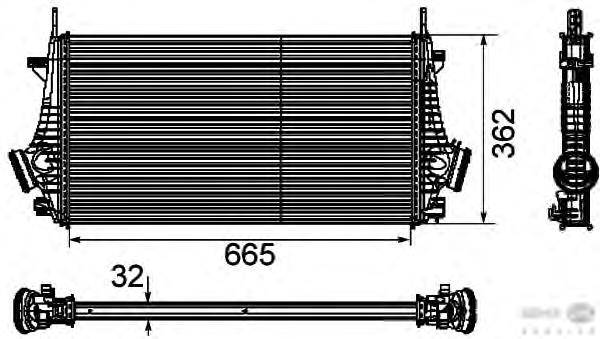 Radiador de intercooler Opel 1302647 preço, a partir de 80,02 USD