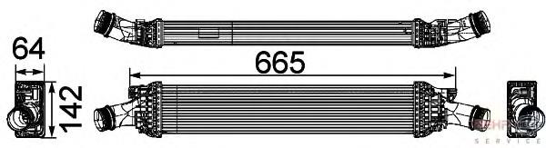 8ML376746191 HELLA Radiador de intercooler