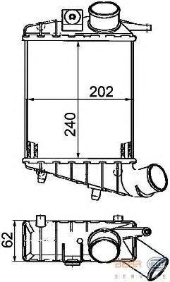 Radiador de intercooler VAN Wezel 01004085