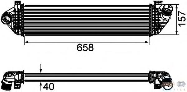 Radiador de intercooler 30680124 Volvo