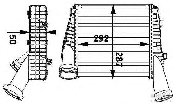 Compre 7L6145803J VAG Radiador de intercooler