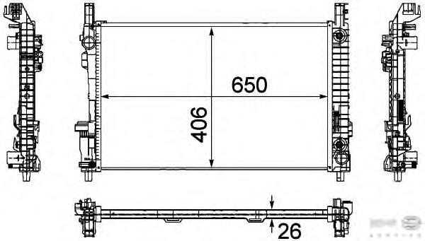 Radiador de esfriamento de motor Vemo V30601318