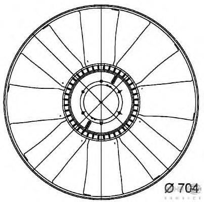 Ventilador (roda de aletas) do radiador de esfriamento NRF 49819 preço, a partir de 156,44 USD