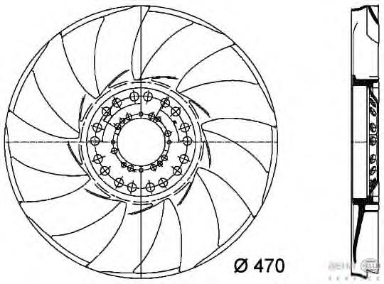 Ventilador (roda de aletas) do radiador de esfriamento Land Rover PGG000041 preço, a partir de 68,47 USD
