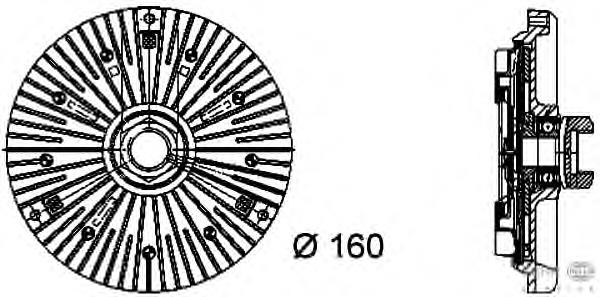Acoplamento viscoso de ventilador de esfriamento Mahle Original CFC79001P