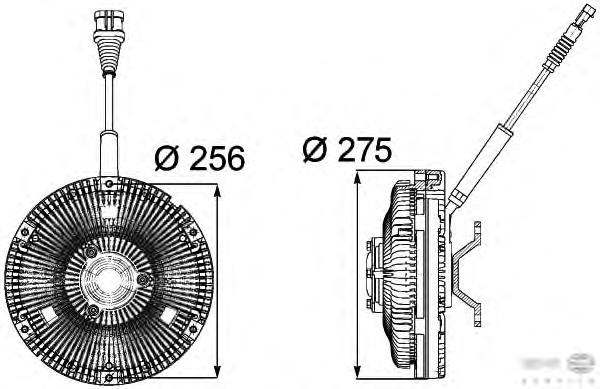 8MV376734211 HELLA Acoplamento viscoso de ventilador de esfriamento