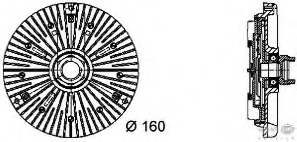 Acoplamento viscoso de ventilador de esfriamento LK002 Beru