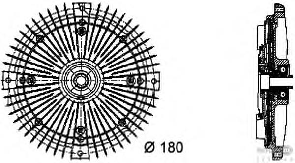 A0002003822 Mercedes Acoplamento viscoso de ventilador de esfriamento