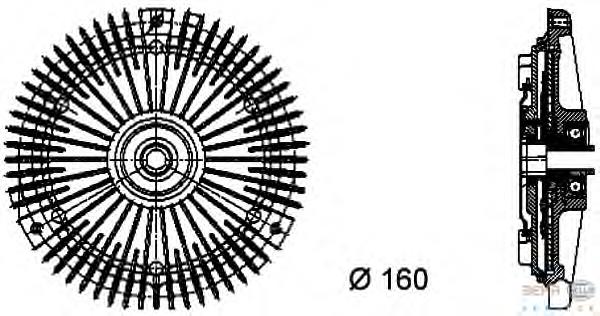 8MV376732301 HELLA Acoplamento viscoso de ventilador de esfriamento