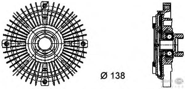 Acoplamento viscoso de ventilador de esfriamento VAG 4A0121350