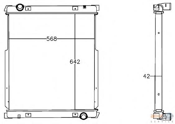 8MK376758001 HELLA Radiador de esfriamento de motor