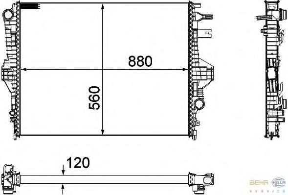 Radiador de esfriamento de motor CR1184000P Mahle Original