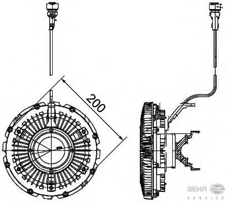 7420993868 Renault (RVI) Acoplamento viscoso de ventilador de esfriamento