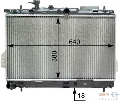 2531017002 Hyundai/Kia Radiador de esfriamento de motor