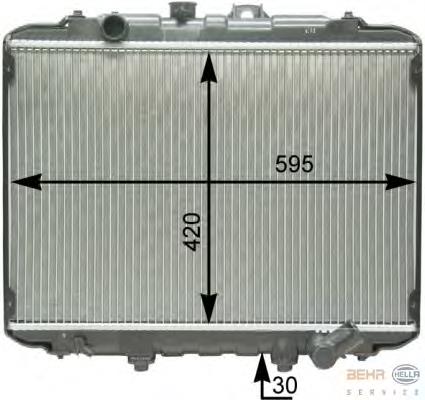 Radiador de esfriamento de motor 2530043620 Hyundai/Kia