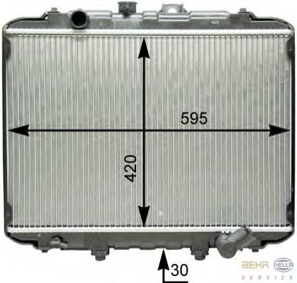 Radiador de esfriamento de motor 2530043620 Hyundai/Kia