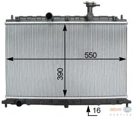 R302731121 Doowon Radiador de esfriamento de motor