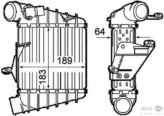 Radiador de intercooler VAG 600145804A