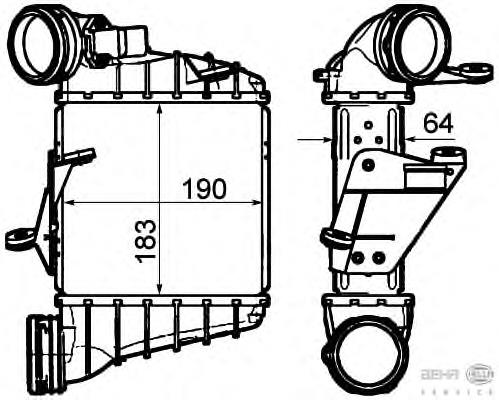 8ML376760681 HELLA Radiador de intercooler