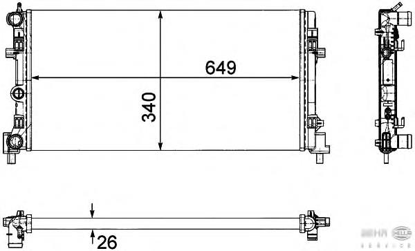TP15640012 Tempest Radiador de esfriamento de motor