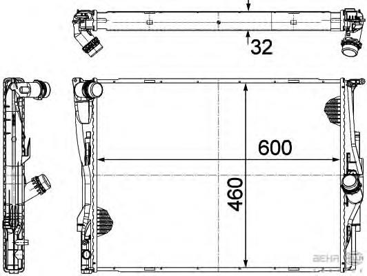 17117521046 BMW Radiador de esfriamento de motor