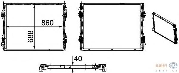 Compre 1769999 Scania Radiador de esfriamento de motor