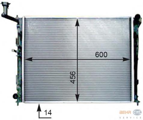 Radiador de esfriamento de motor 67075 Nissens