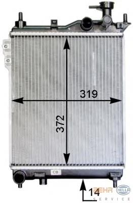 510026N Dasis Radiador de esfriamento de motor
