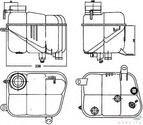 Compre 03945 Metalcaucho Tanque de expansão do sistema de esfriamento