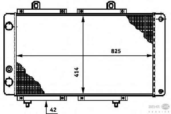 Radiador de esfriamento de motor 570108A2 Polcar