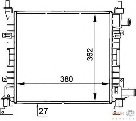 XS5H8005EA Ford Radiador de esfriamento de motor