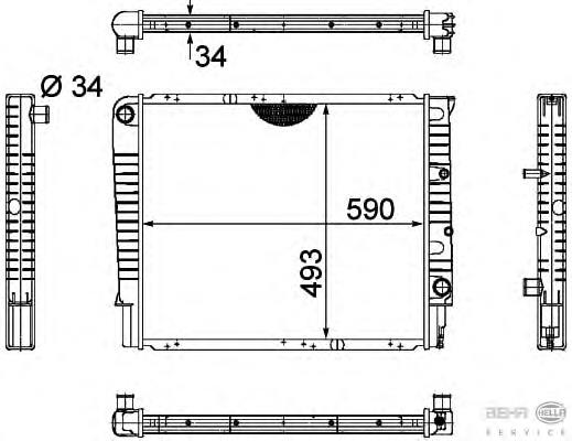 Compre 9032081 Polcar Radiador de esfriamento de motor