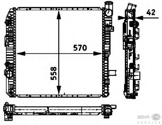 Radiador de esfriamento de motor Mercedes 6685000102