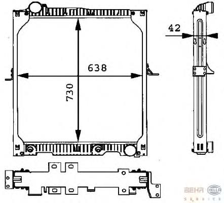 Radiador de esfriamento de motor 462680 Diesel Technic