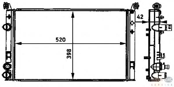 Radiador de esfriamento de motor 58656 NRF