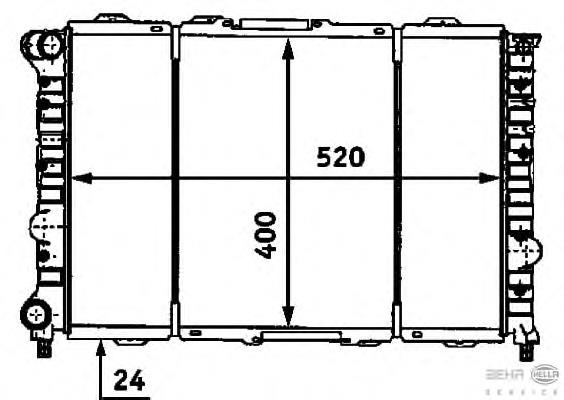 8MK376718101 HELLA Radiador de esfriamento de motor