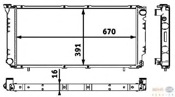 Radiador de esfriamento de motor Nissens 64112