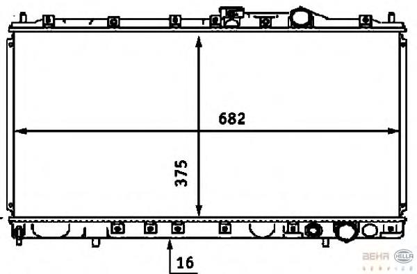Radiador de esfriamento de motor MB660562 Mitsubishi
