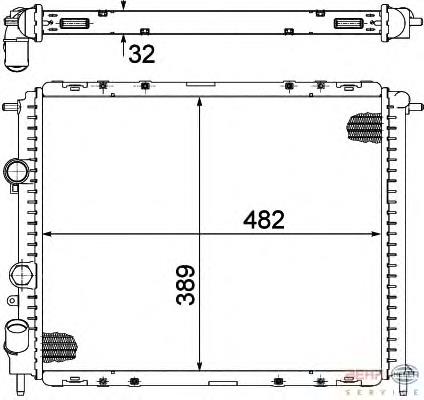 Radiador de esfriamento de motor Renault (RVI) 7701352904 preço, a partir de 61,40 USD